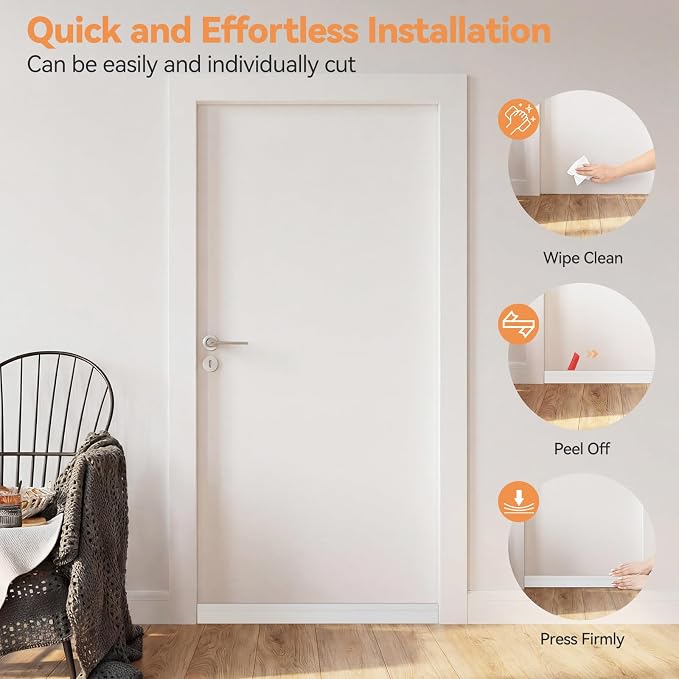 Ohuhu 118" Silicone Door Draft Stopper, - Image 6