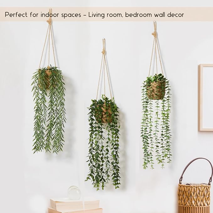 3 Pack Artificial Hanging Plants - Image 5