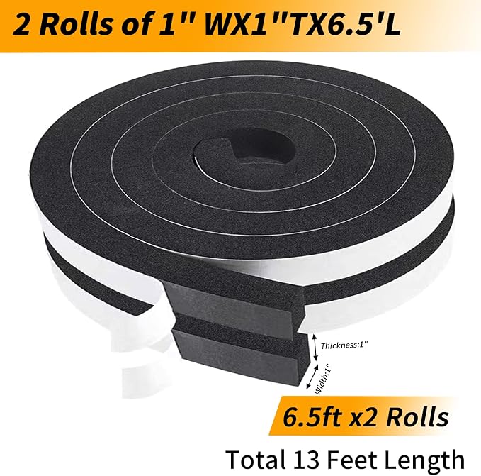 Air Conditioner Foam Insulation 1 Inch Wide X 1 Inch Thick - 13 Ft | Open Cell - Image 2