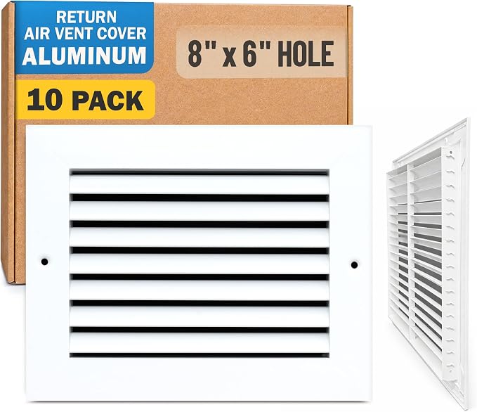 Fits 8x6 Hole | Aluminum Return Air Grille by Handua | Vent Cover Grill by Handua