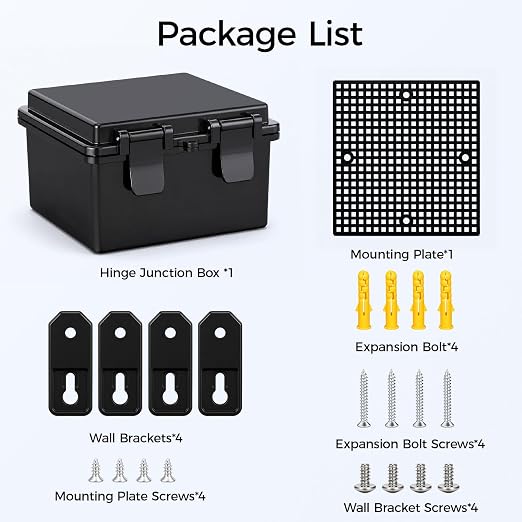 LeMotech Junction Box IP67 Waterproof Electrical Box Outdoor ABS Plastic Hinged - Image 8
