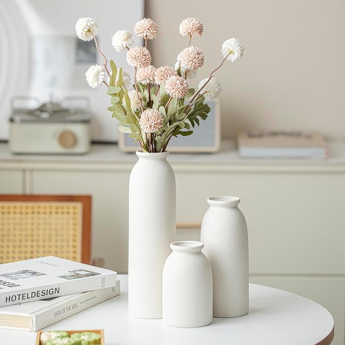 Ceramic Vase Set-3, Small Flower Vases - Image 6