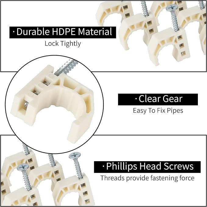 50 Pack 5/8" Half Clamps J-Hook - Image 3