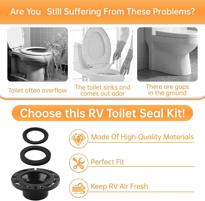 RV Toilet Seal and 3" Socket Floor Flange Kit - Image 3