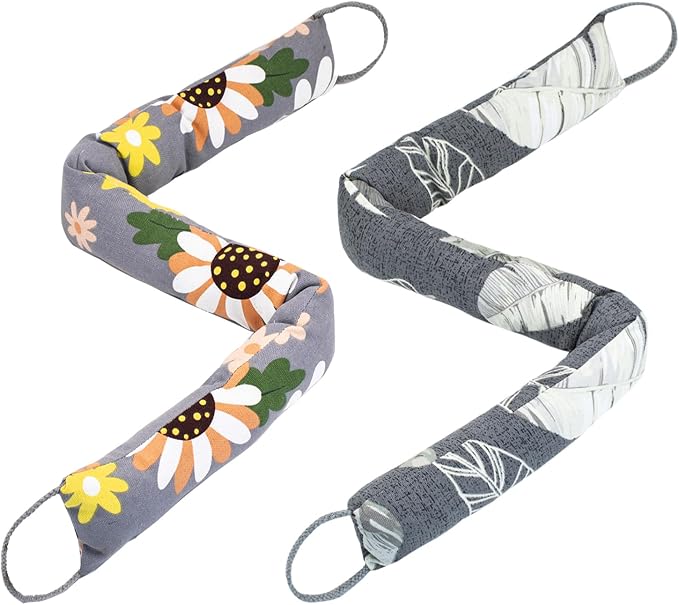 2 Pack 32 Inch 2.8 Inch Wide Slim Under Door Blocker Door Draft Stopper by CERAYOU