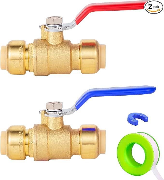 1/2 Inch Push-Fit Full Port Ball Valve by FullMayPro