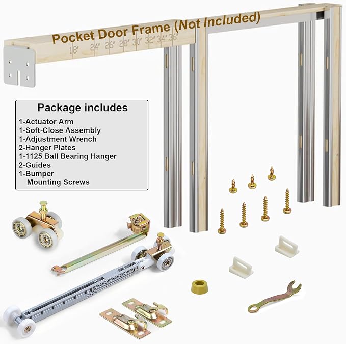 Sliding Pocket Door Single Direction Soft Close Rollers Kit | 1" O.D. Ball - Image 6