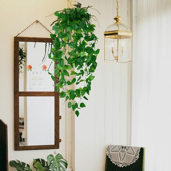 Freyalife Fake Hanging Plants for Room Decor, Artificial Ivy vines Greenery - Image 6