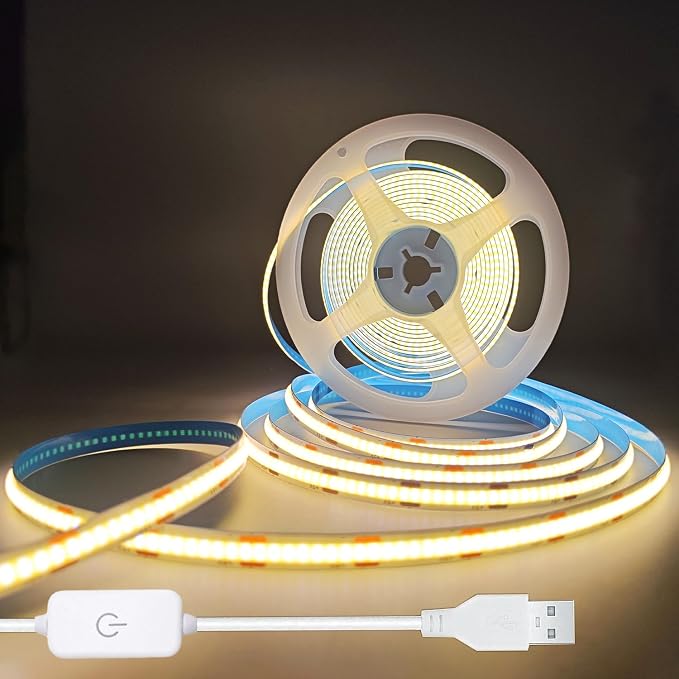 ZSLAIFU A 5V USB LED Light Strip, COB LED Strip Lights, Small LED Strip Light - Image 4