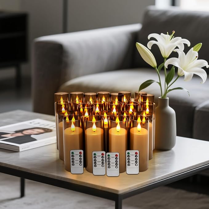 24 Pack LED Gray Flameless Candles - Image 4