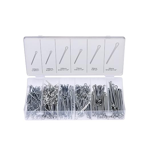 NEIKO 50454A Cotter Pin Assortment | 555 Piece | Zinc Plated Premium Quality | by NeikoTools