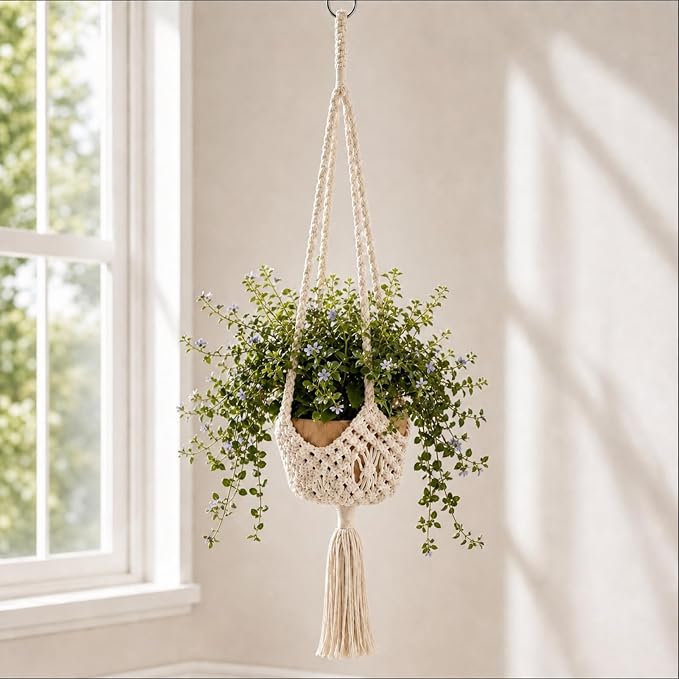 Shappy 1 Pack Boho Macrame Plant Hanger by Shappy