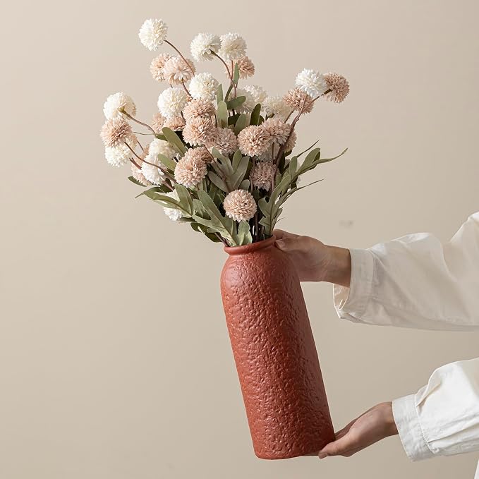 Large Decorative Ceramic Vase Set, 3 Pieces, Nordic Modern Boho Style, - Image 3