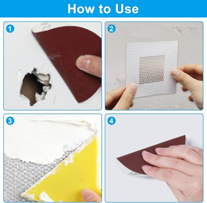 Waziaqoc 2 Inch Drywall Patch, 8 Pack, Aluminum Repair Kit | Heavy Duty - Image 3