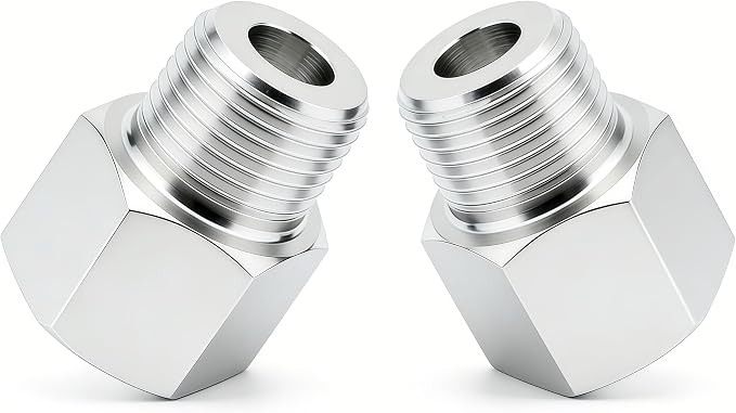 304 Stainless Steel M22*1.5 Female Thread x 1/2" NPT Male Adapter Metric - Image 7