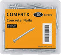 Concrete Nails 2 Inch for Masonry & Cement Walls | 100Pcs Galvanized Steel by COMFRTX