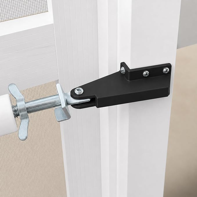 2Pcs Door Jamb Bracket Hardware, Storm Door Closer Bracket Replacement | Black - Image 4