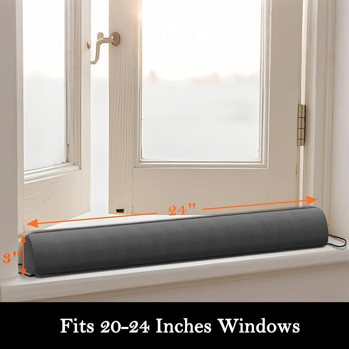 Sunolga Door Draft Stopper, Removable Washable Cover, Blocks Hot and Cold Air - Image 2