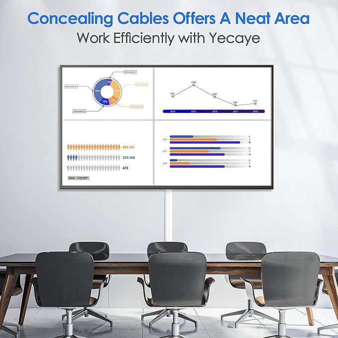 Yecaye TV Cord Hider Wall Mounted, 236in Cord Cover, W1.18in H0.6in, Wire Hiders - Image 6