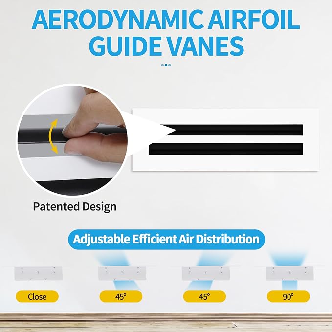 16x4 Modern AC Vent Cover, Decorative Air Vent Register Grille - Image 2