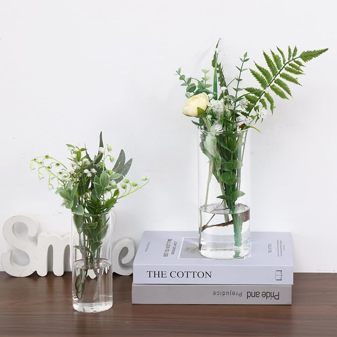 Fixwal 48pcs Clear Glass Cylinder Vases, 10 Inch Tall Cylinder Vases - Image 5