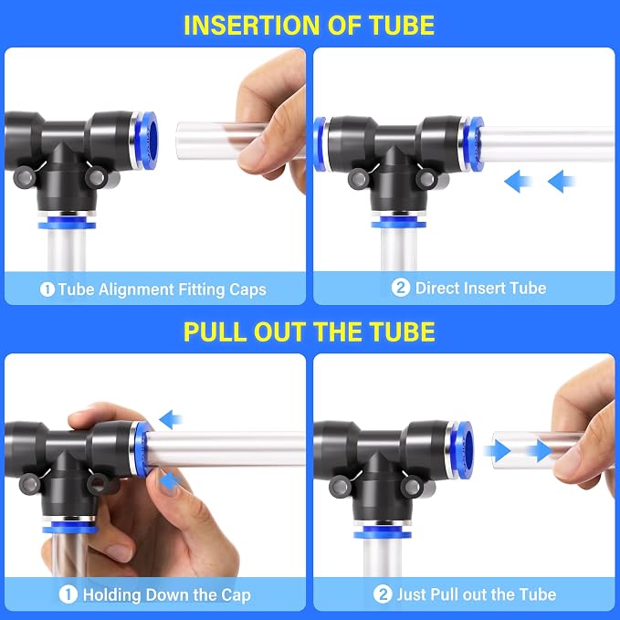 TAILONZ PNEUMATIC 1/2 Inch od Push to Connect Fittings Pneumatic Fittings kit - Image 7