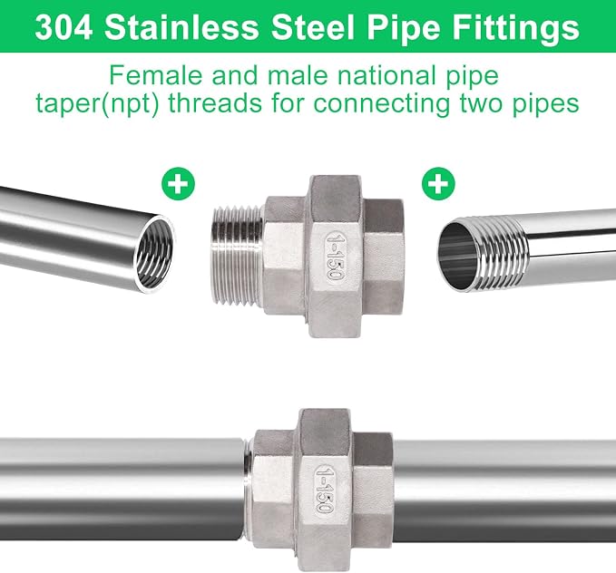 1Pcs Cast Pipe Fittings Union, Class 150 - Image 4