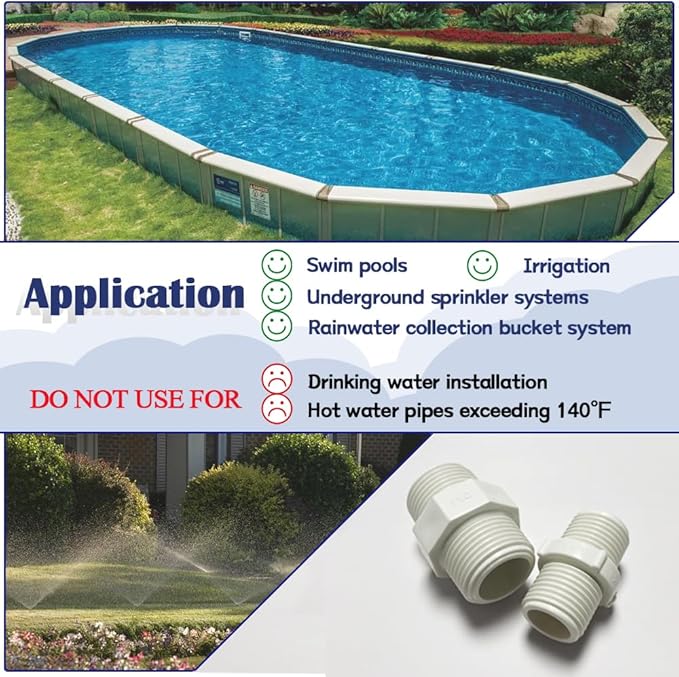 12PCS 3/4 Inch PVC Pipe Fitting Hex Nipple G3/4 Male X G3/4 Male Coupling - Image 6