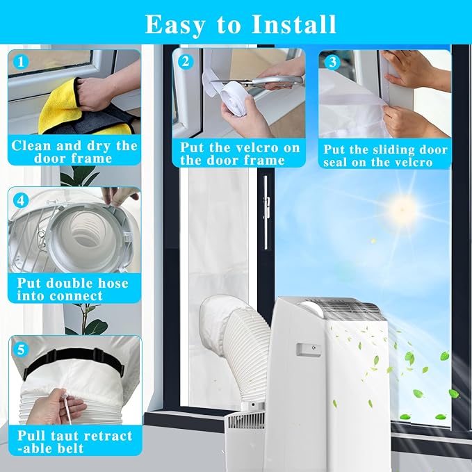 Inverter Portable Air Conditioner Sliding Door Seal Kit Compatible - Image 6