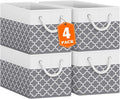 Storage Bins 4-Pack, Foldable Storage Baskets by Fabtotes