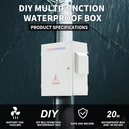 NEMA Outdoor Electrical Box Enclosure, 19.6"x15.7"x7.8" | Heavy-Duty - Image 5