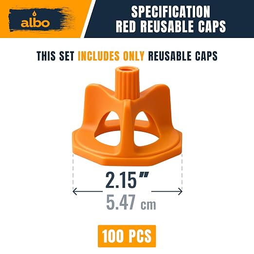 ALBO Reusable Caps 100 PCS for Tile Leveling System - Image 2