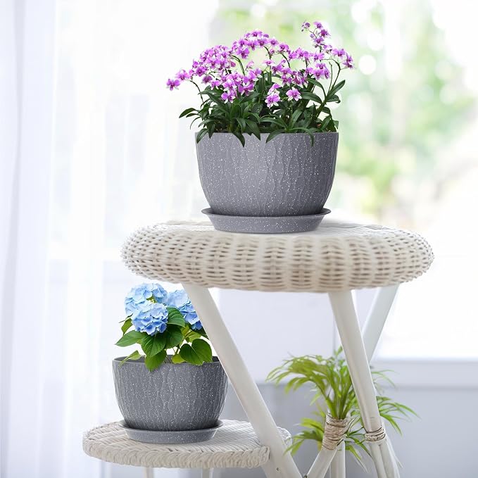 Meowell Large Flower Pots 12/10/9 inch, 3 Set Big Plant Pots - Image 7
