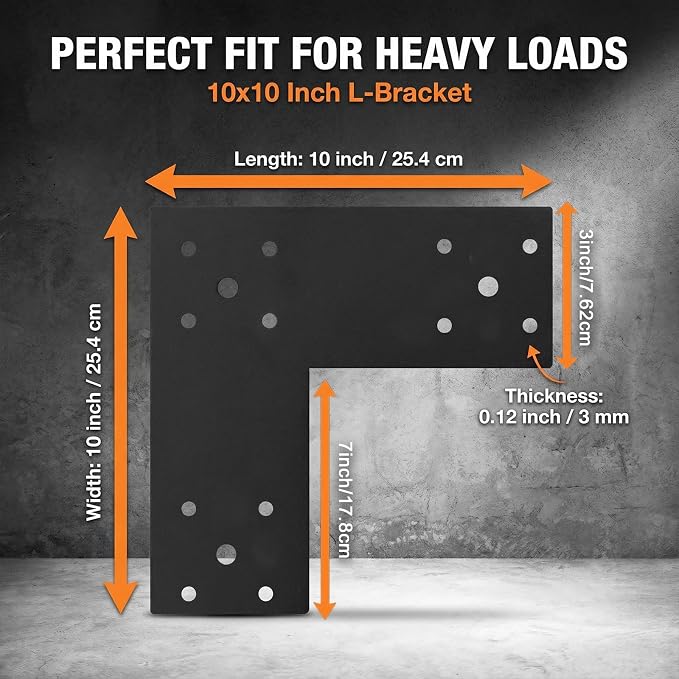 4PCS L Post Bracket, L Beam Brackets | - Image 2