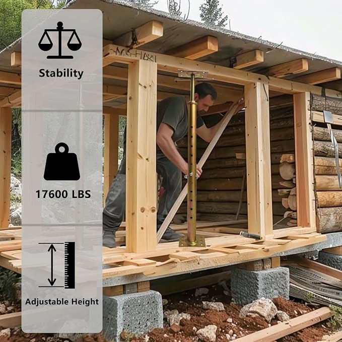 Adjustable House Jacks Floor Joist Support 19.7"-35.8" - Image 3