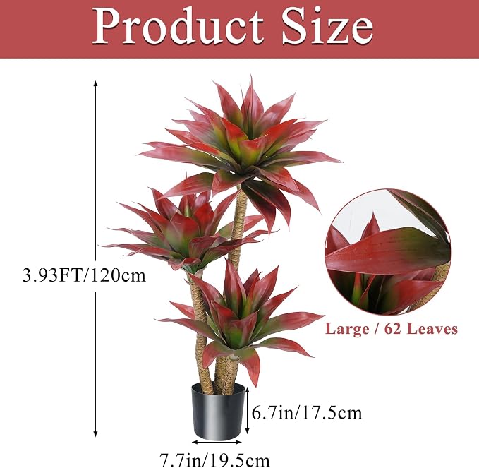 GTIDEA Artificial Tree 3.93Ft Faux Agave Plant - Image 2