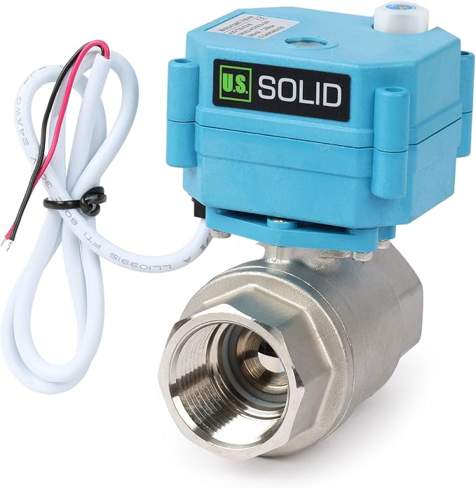 U.S. Solid 3/4inch Stainless Steel Motorized Ball Valve, Full Port, IP67 - Image 2