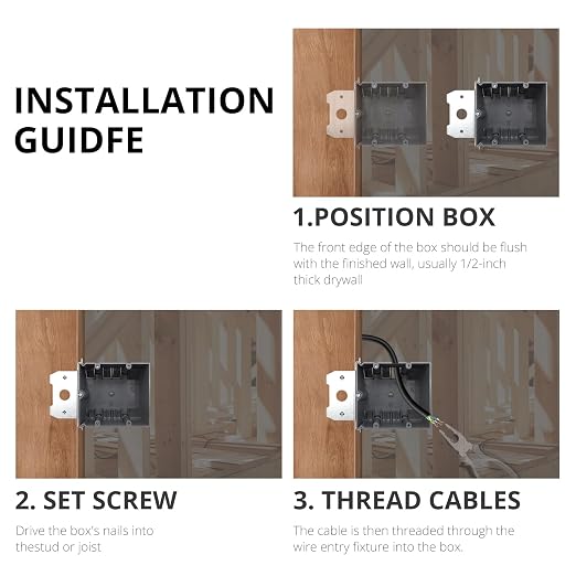 PVC Adjustable Electrical Box 2 Gang 34 Cu.in. ETL Listed, 3 Pack | ETL Listed - Image 5