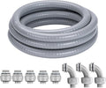 1-1/4 Inch 25 FT Liquid-Tight Conduit and Connector Kit | Non Metallic Flexible by ProfessionalBrand