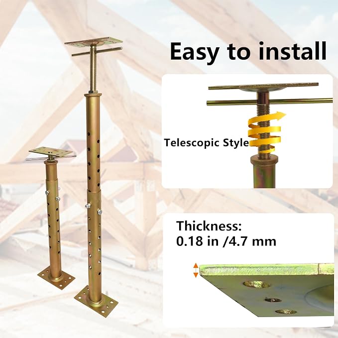 Adjustable House Jacks Floor Joist Support 19.7"-35.8" - Image 5