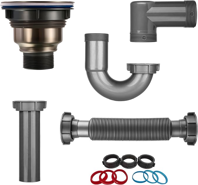 Kitchen Sink Drain Kit, 3-1/2 Inch Strainer by Unknown