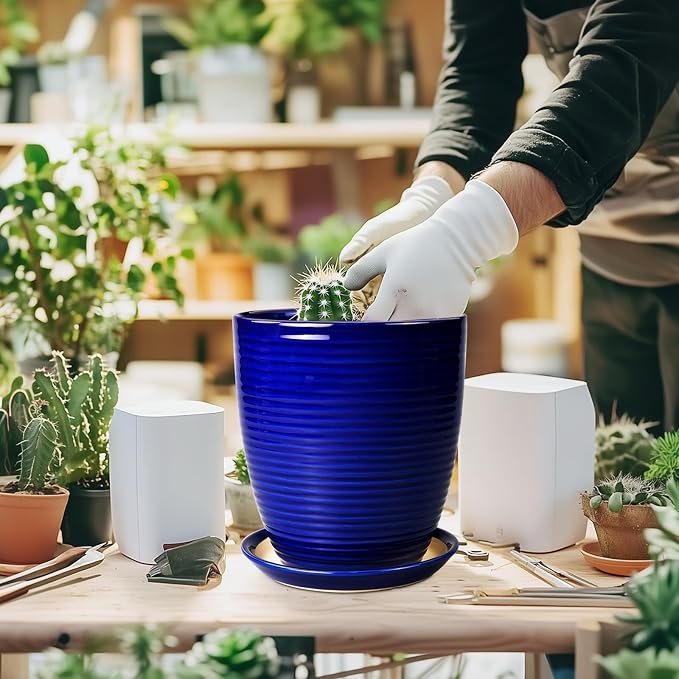 Round Ceramic Planter - Image 2