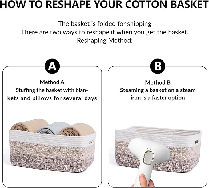 MiniArk Large Storage Baskets for Organizing, Baby Nursery, Toy Bins Box - Image 7