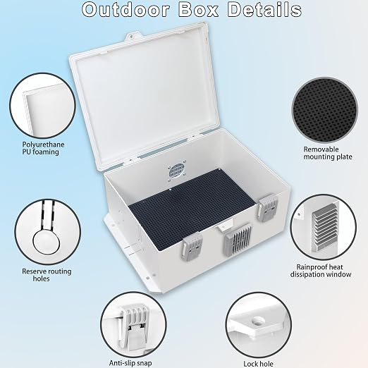 Outdoor Electrical Junction Box, Ventilation and Heat Dissipation ABS Plastic - Image 5