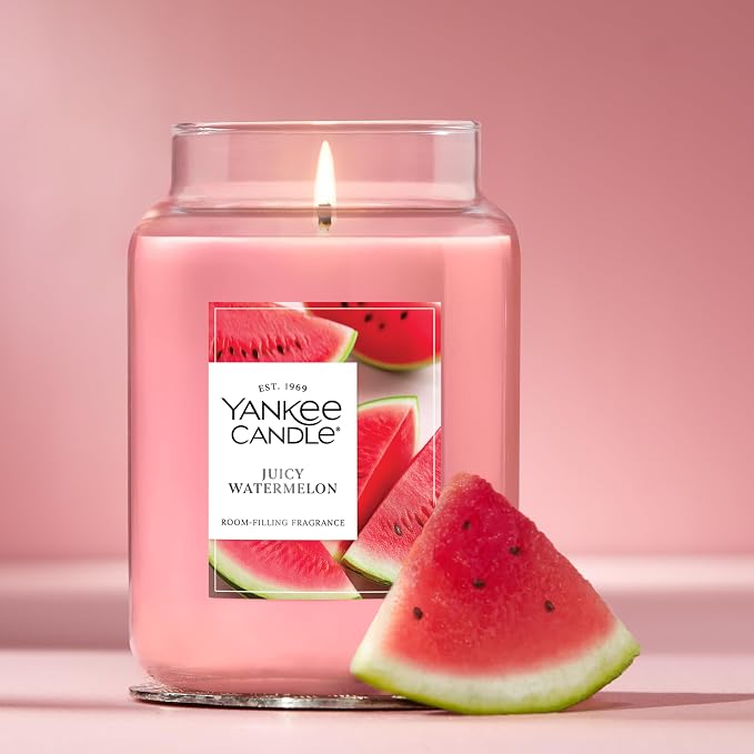 Yankee Candle Juicy Watermelon Scented Candle, 22oz Large Jar - Image 4