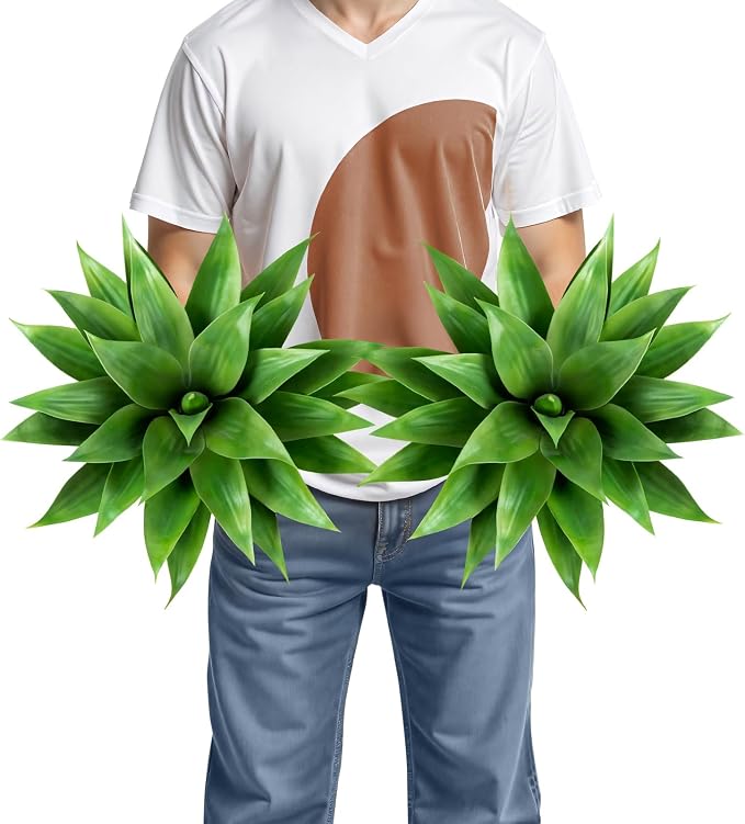 Velener Artificial Agave Plant Set, 18 Inch, Faux Aesthetic Plants by Velener
