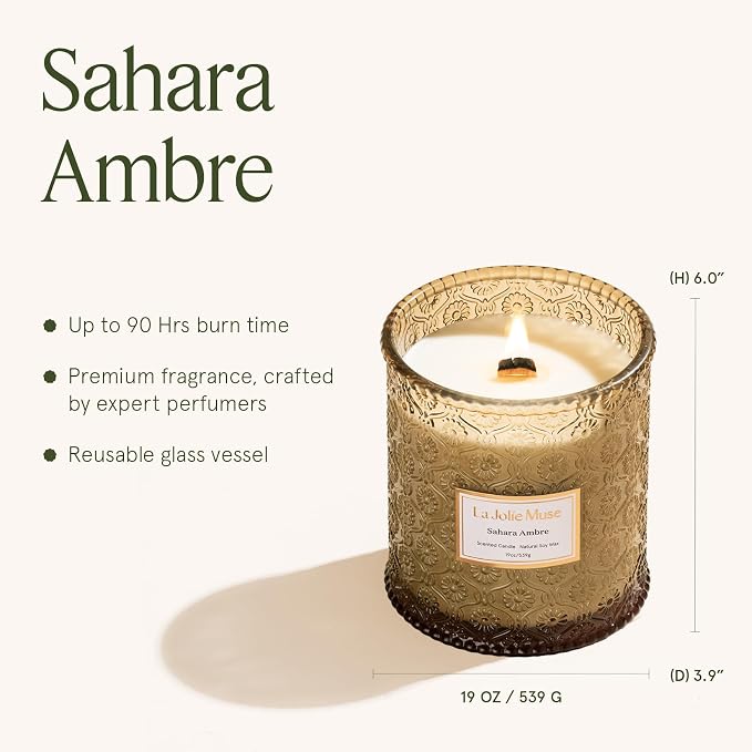 LA JOLIE MUSE Sahara Amber Scented Candles - Image 5