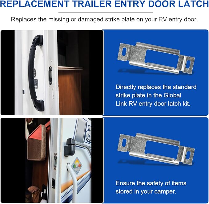 314301 RV Door Strike Plate, Camper Door Latches Replacement, 2 Pack | RV Door - Image 3