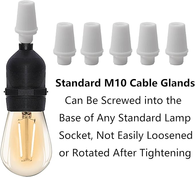 50 Pairs Plastic Pendant Lighting Strain Reliefs, Lamp Light Fixture Replacement - Image 5