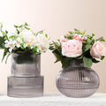 Ribbed Glass Vases, Modern Vase by YANWE